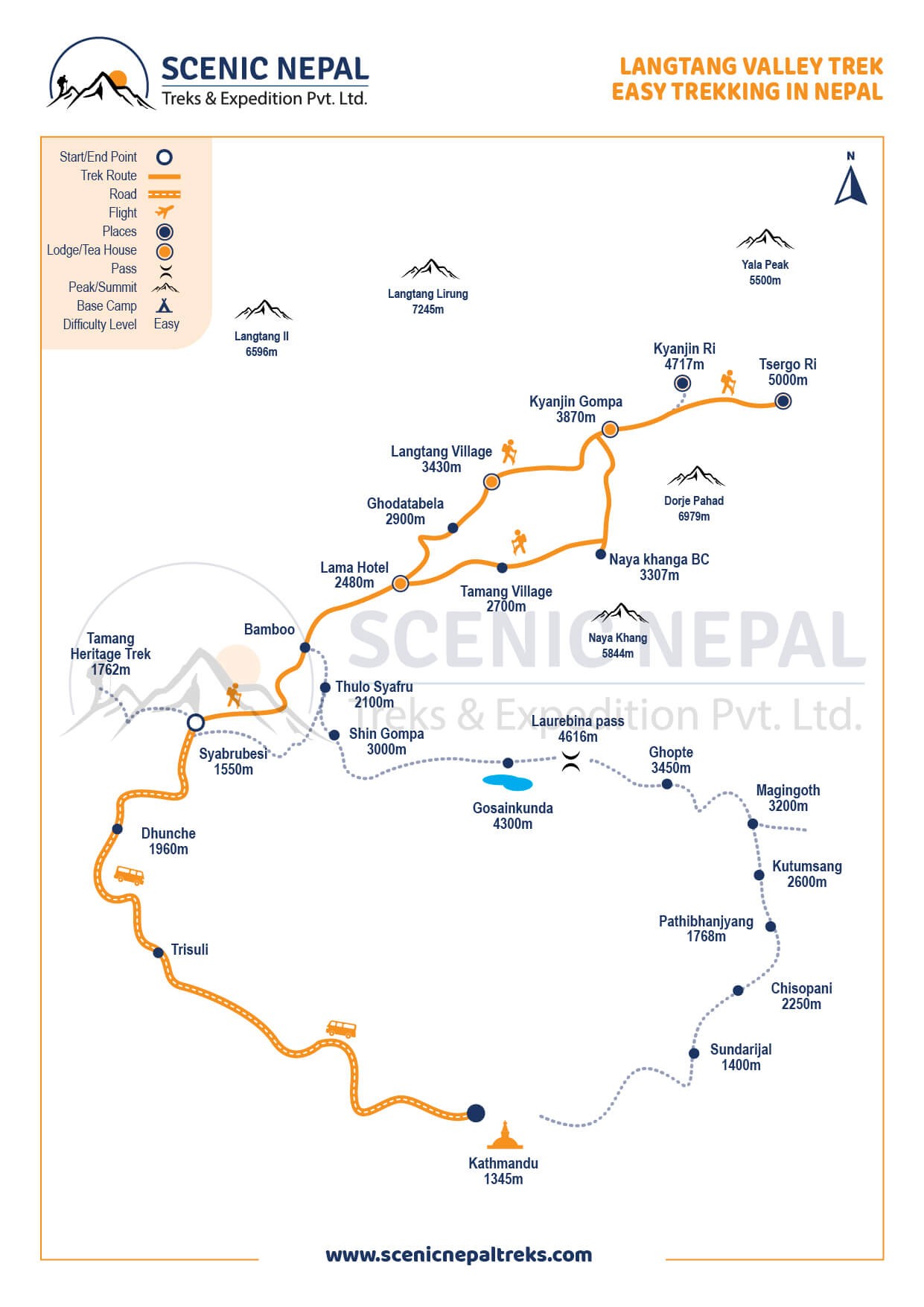 Easy Short Langtang Valley Trek - 9 days